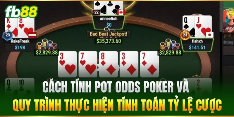Cách Tính Pot Odds Poker Chuẩn Tăng Cơ Hội Thắng Cược FB88 3 Cách Tính Pot Odds Poker và quy trình thực hiện tính toán tỷ lệ cược